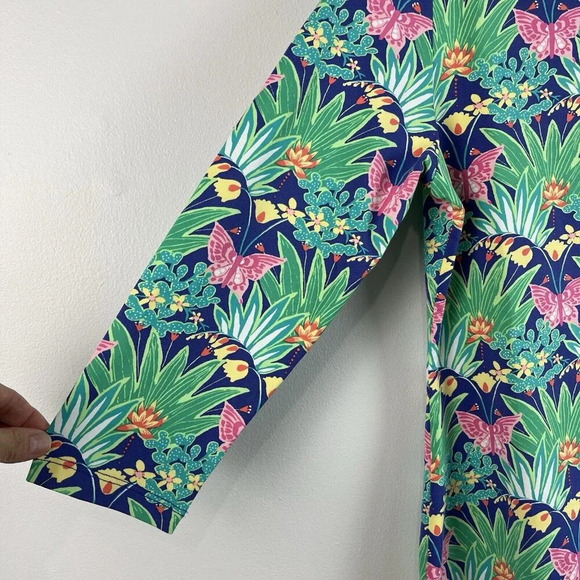 J. McLaughlin Flora Catalina Cloth Carly Top Womens S Butterfly Garden Novelty - Picture 4 of 12